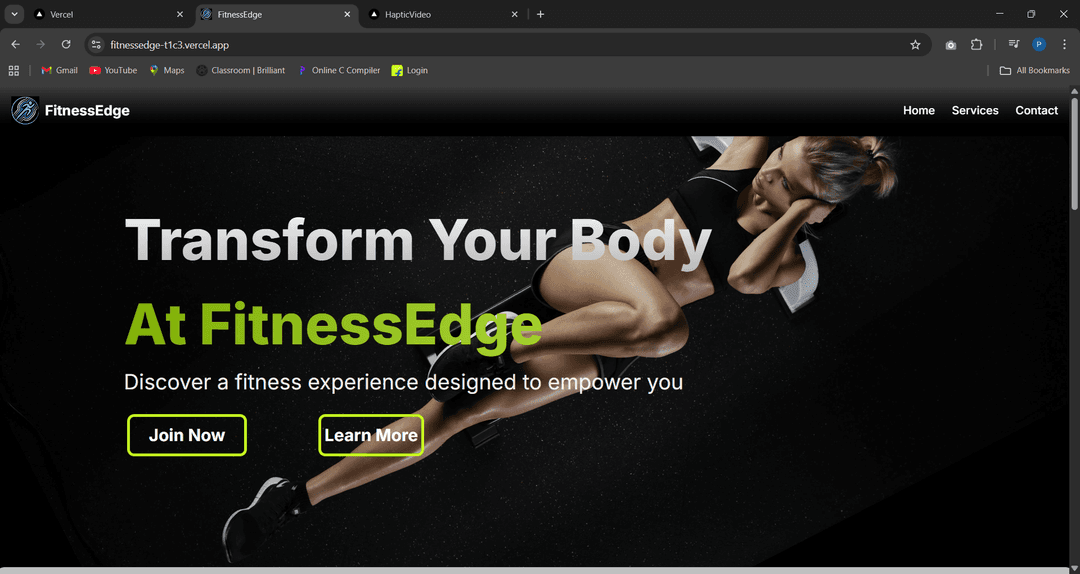 Fitness Edge Landingpage